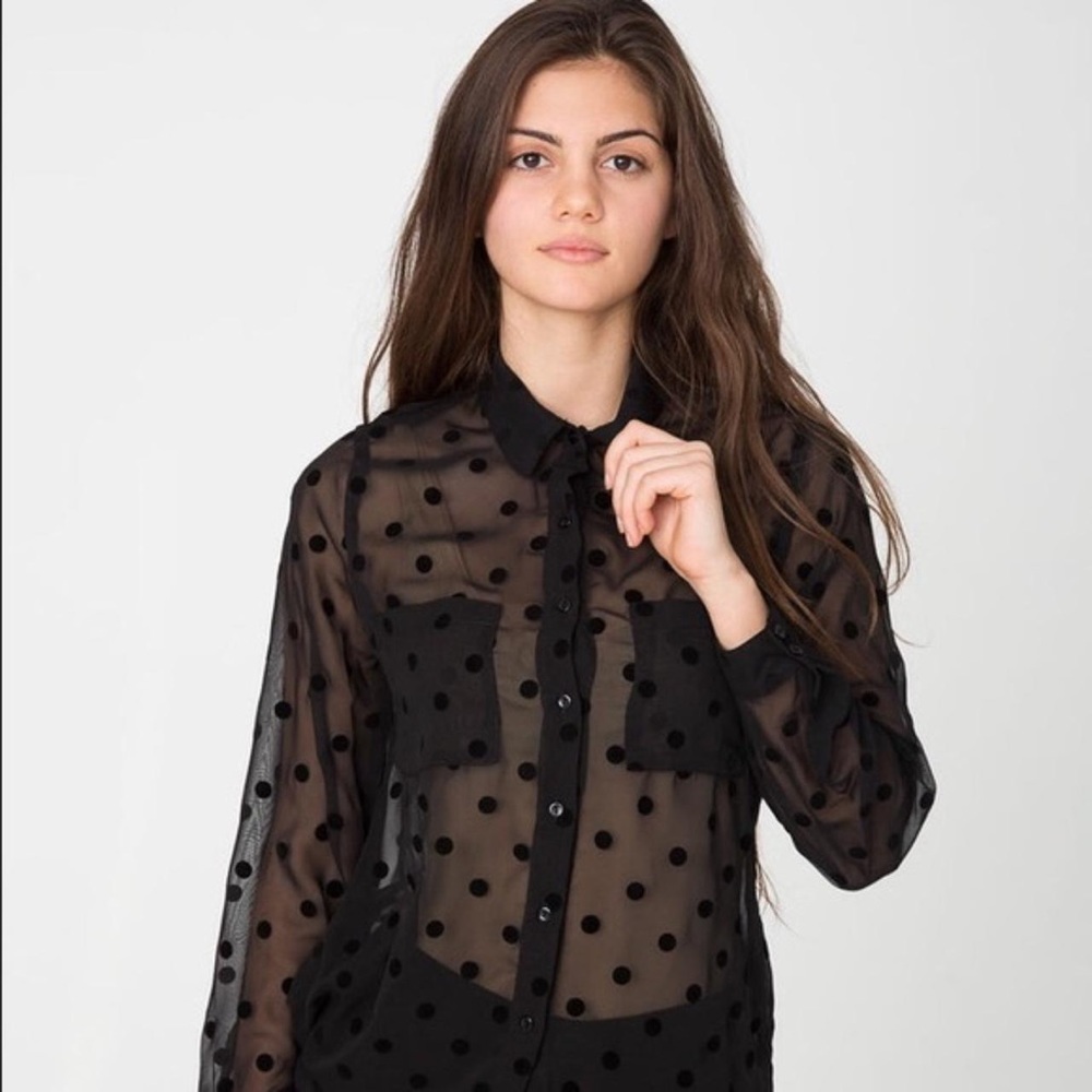 American Apparel black blouse